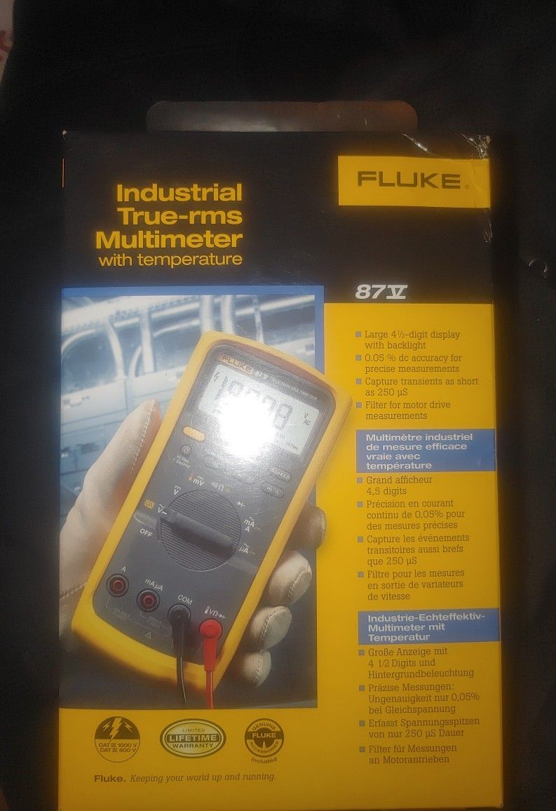 Fluke 87v Digital Multimeter Measure 1000 V Ac/DC Peak