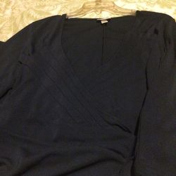 Navy blue wrapped dress