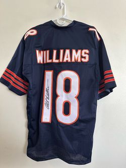 CALEB WILLIAMS SIGNED CHICAGO BEARS QB AUTOGRAPHED CUSTOM JERSEY w/COA XL - 1079