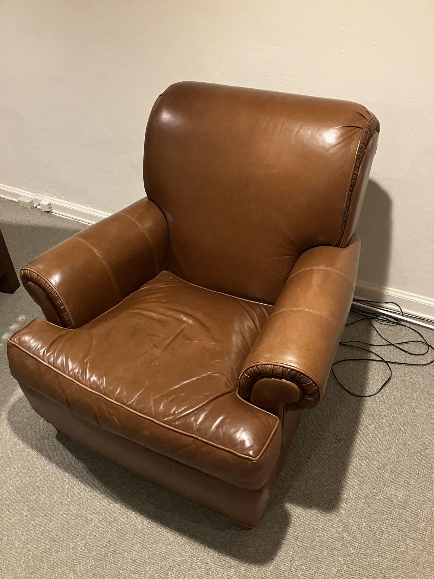 Brown leather chair