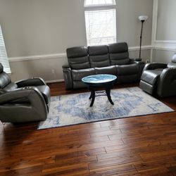 Brand New Triple Reclining Couch With LED Lights