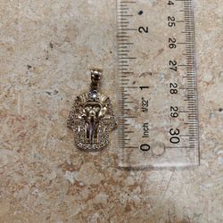10k Yellow Gold Pharaoh CZ Pendant 