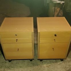 Ikea Wood Nightstand 