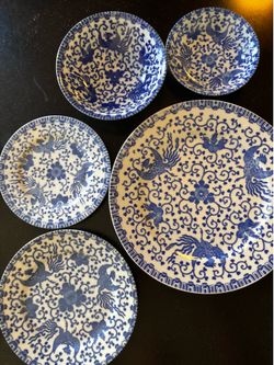 Antique Flying Turkey (Japanese Phoenix Bird Collection)Dishes