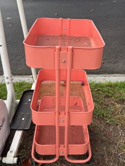 3-Tier Metal Rolling Storage Cart