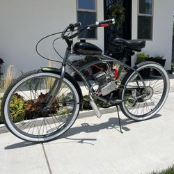 100cc Motorized Bike on Grey Beach Cruiser for sale