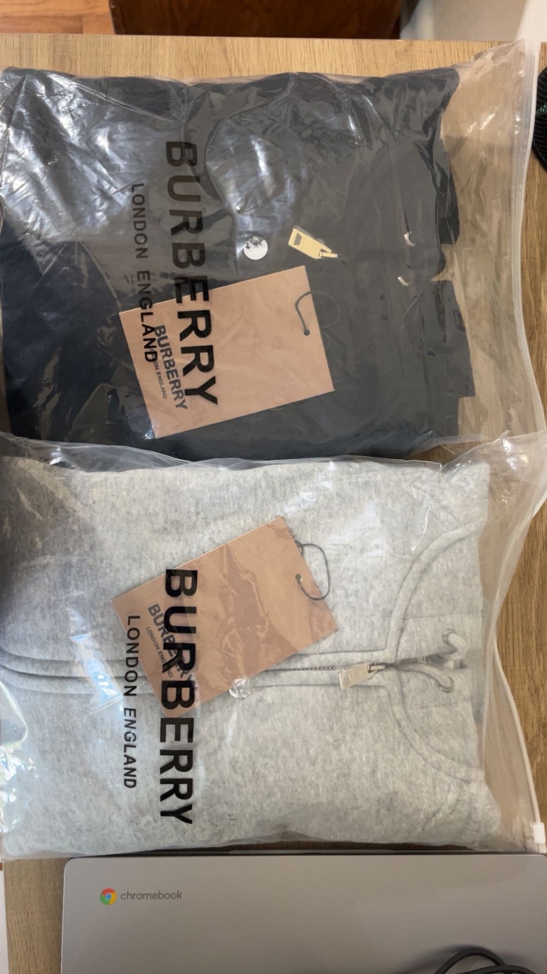 Burberry Jackets Black And Gray