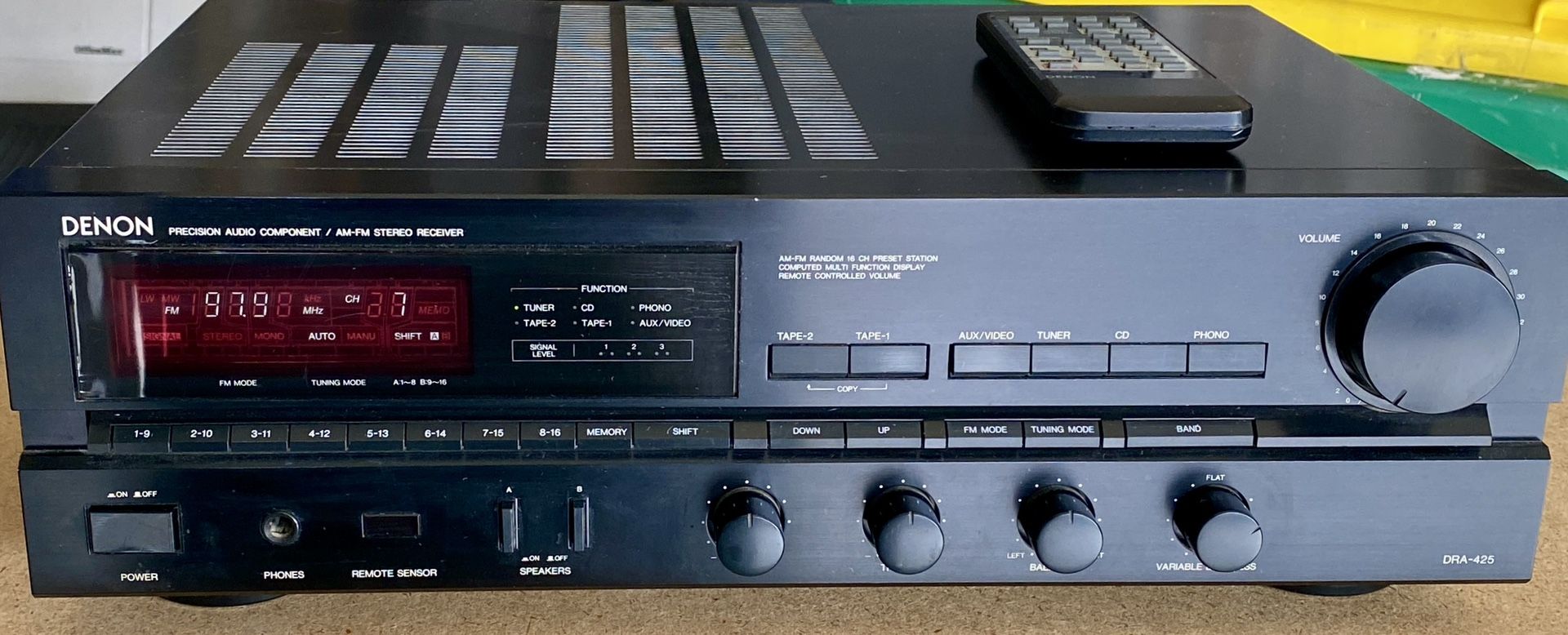 DENON DRA-425 AM-FM Stereo Receiver with Remote