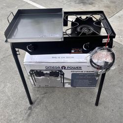 Plancha Con Estufa Nuevo Con Mangera I Regulador/ New Stove With Griddles