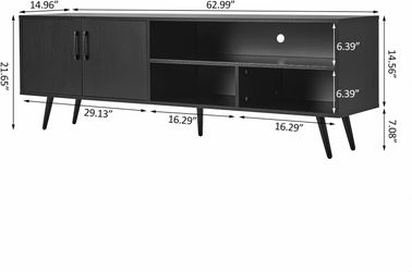 Black TV stand
