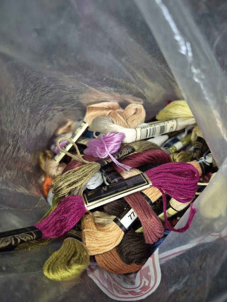 Bag Of 100 DMC and Anchor Threads