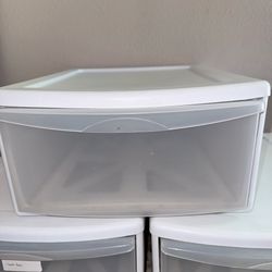 Stackable Plastic Single Storage Drawer Bin Organizer