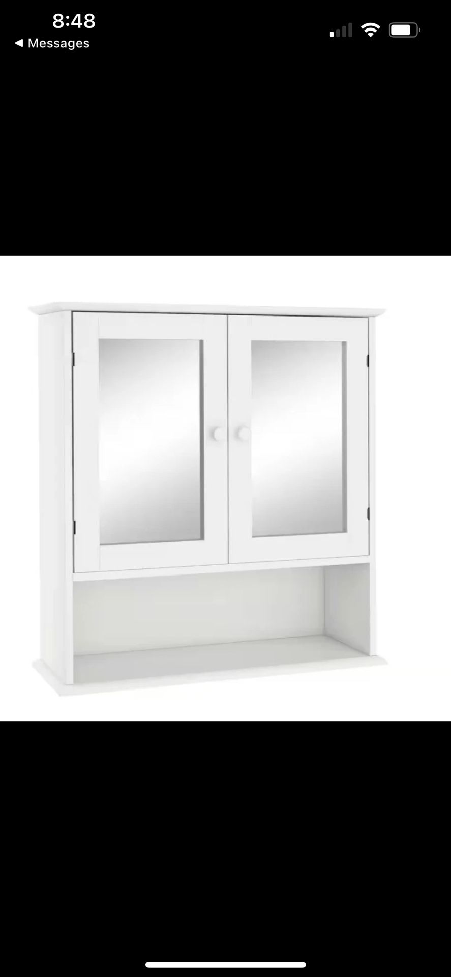 TA Series Bathroom Wall Cabinet 21.65" W x 22.83" H Square MDF Medicine Cabinet