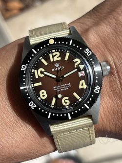 Airain Sous-Marine Tropical Dial Limited Edition Diving Watch Still Like New Great Diver!