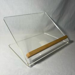 Retro Style Clear Lucite Cookbook or Tablet Stand