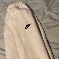 Nike White Sweatpants 