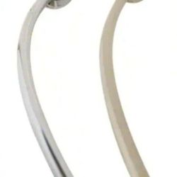 Zenna Home NeverRust 50 in. to 72 in. Aluminum Dual Mount Curved Shower Curtain Rod