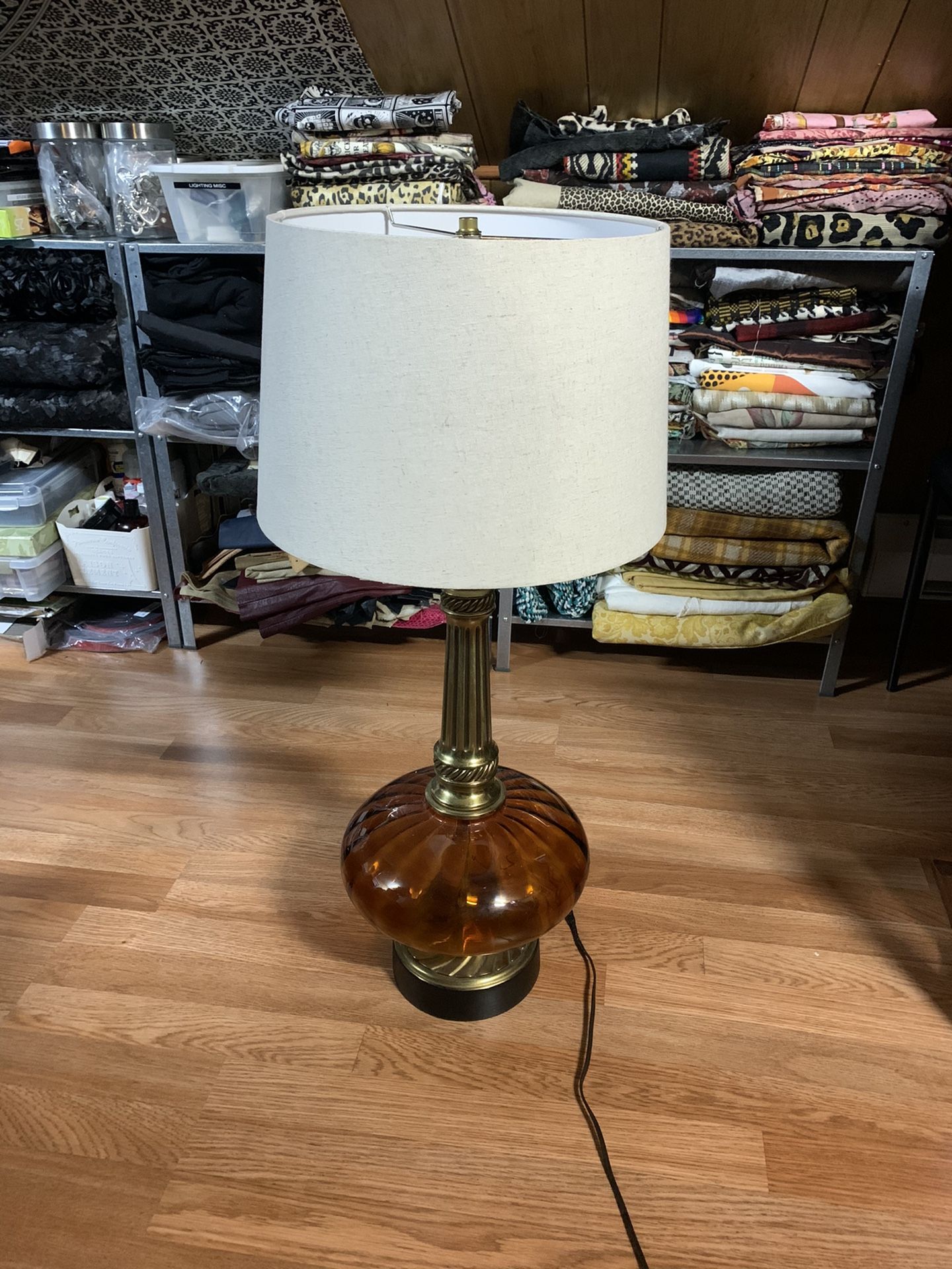 Antique glass lamp