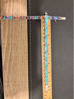 Solid 925 silver with inlay