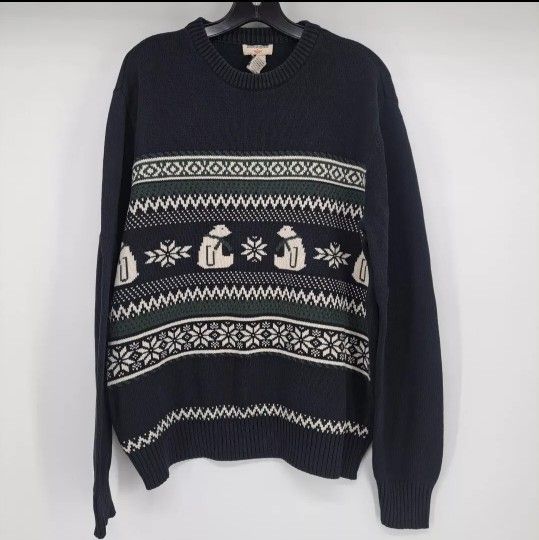 Dockers Fair Isle Nordic Cotton Mens Pullover Sweater