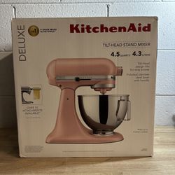 KitchenAid KSM97DR Deluxe 4.5 Quart Tilt-Head Stand Mixer Dried Rose-NEW SEALED!