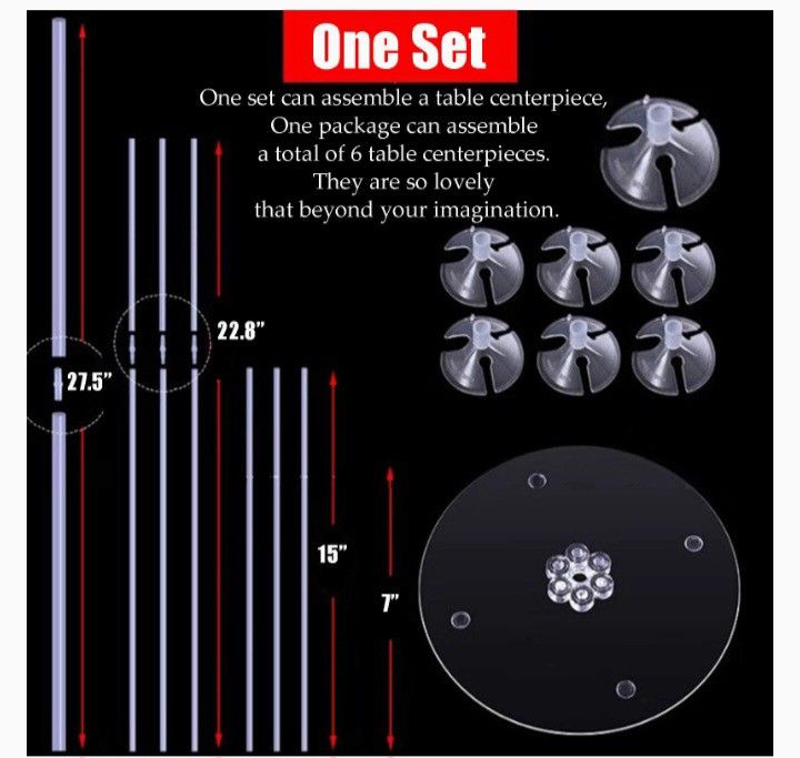8 Sets Balloon Stand Kit Table Balloon Stand Holder and Balloons SHIPPING ONLY