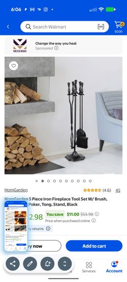Fireplace tool set