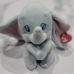 2020 TY Sparkle Beanie Baby Babies Disney 9" Dumbo Elephant Stuffed Plush Toy 