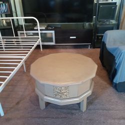 Vintage side table or coffee table olive color 31 wide 18.5 height