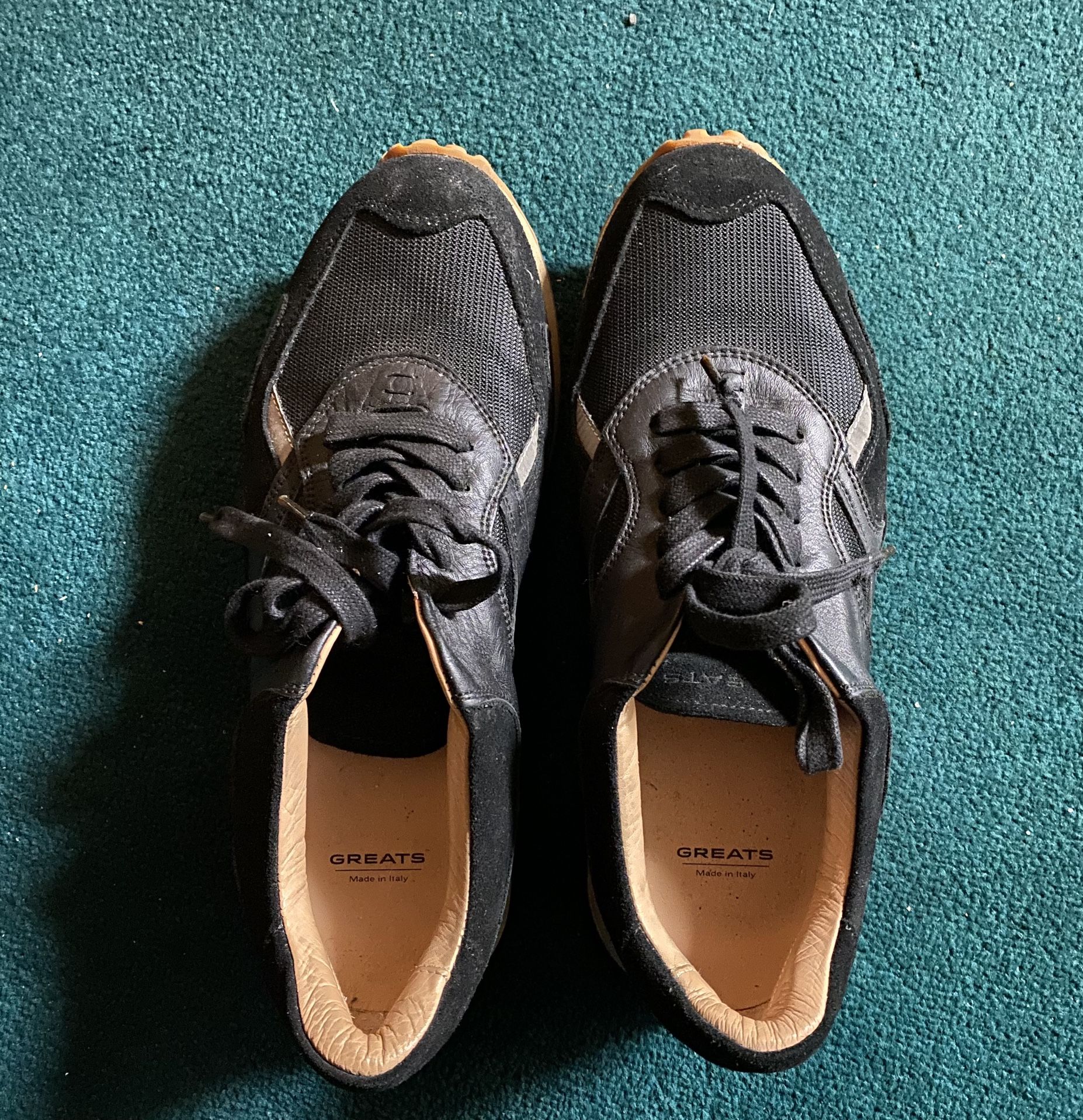 GREATS Brooklyn Pronto Black Italian Leather Sneakers