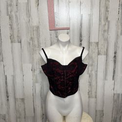 Red and black corset size large