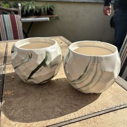 Ceramic Pots   About 5” 