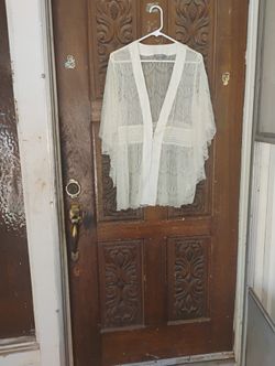 Vintage Lace Women's Cardigan Top Large 
