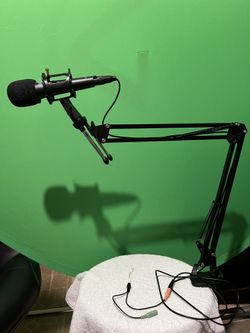 Podcast Set Up Mic And Flexible Arm