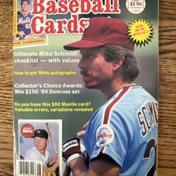 BASEBALL CARDS MAGAZINE JUNE 1987 MIKE SCHMIDT NICE GRADE Mickey Mantle 