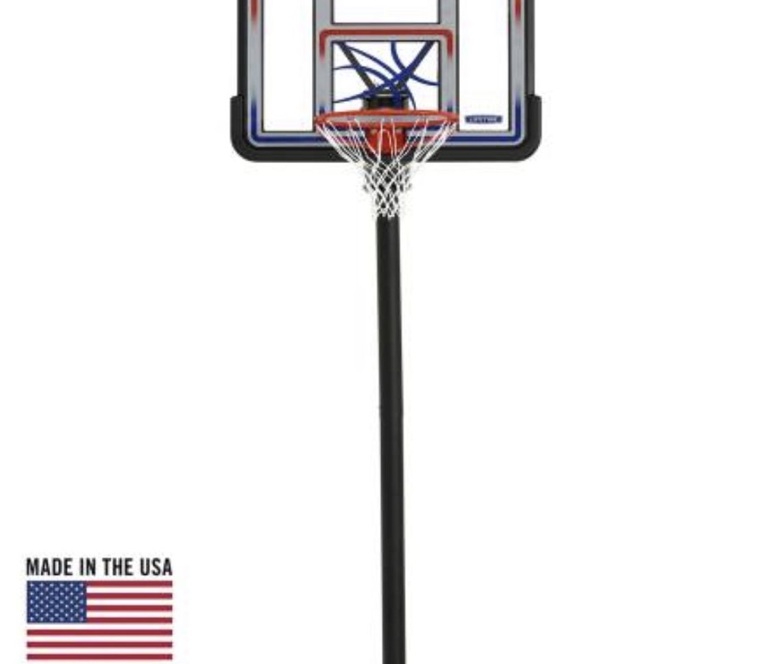 Lifetime 44"Shatterproof In-Ground Adjustable Basketball Hoop 1008