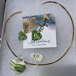 Choker Necklace And Earrings Set