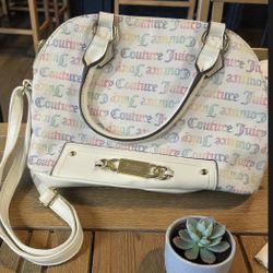 Juicy Couture Cream Multicolor Shoulder Bag