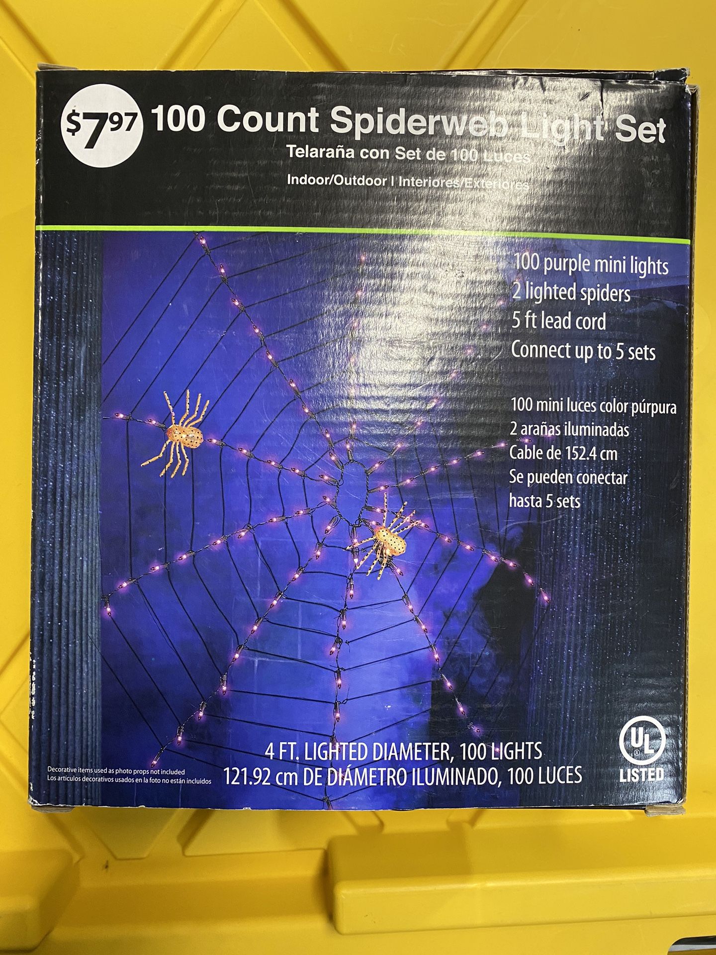 BRAND NEW Halloween Spider Web Light