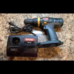 RYOBI HP1802M 1/2" 18 V. Cordless DRILL & RYOBI Battery Charger 1423701