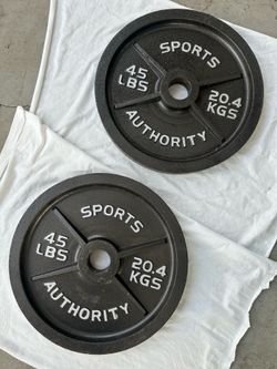 (2) 45 lb Olympic weights