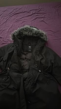 GGleaf Women's Black XXL Winter Hooded Coat with Detachable Fur Trim