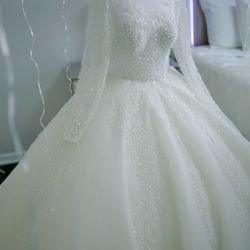 Custom Made Crystal Wedding Dress