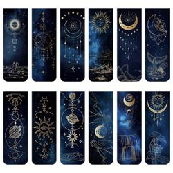 Brand New 12pcs Celestial Magnetic Bookmarks