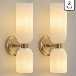 2 Gold/Brass Sconces