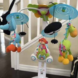 Tiny Love-Baby Musical Mobile with Stand & Clip (Black & White + Color Toys)