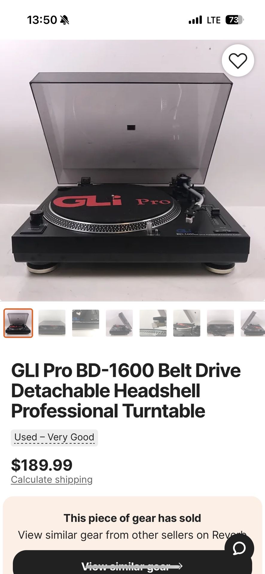 GLi Pro BD-1600 DJ Turntable