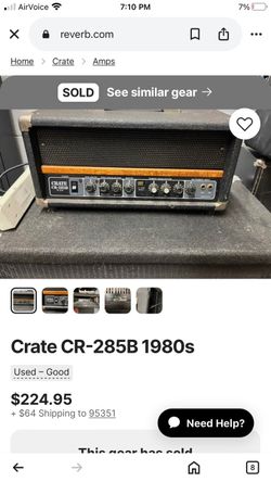 Crate CR-285B Bass Amp Head