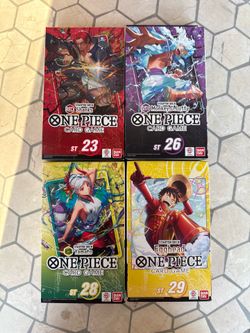 One Piece Card Game ST-23, 26, 28, 29 Starter Deck Sealed English Bandai $140 for all 4
