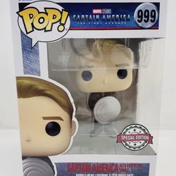 NEW SPECIAL EDITION FUNKO POP! MARVEL STUDIOS: CAPTAIN AMERICA #999 PROTOTYPE